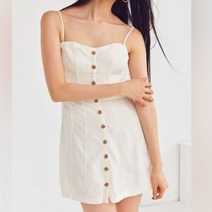 Urban Outfitters Kimchi Blue Lilyanna Linen Button-Down Dress